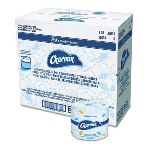 Commercial Bathroom Tissue, Septic Safe, Individually Wrapped, 2-ply, White, 450 Sheets/roll, 75 Rolls/carton - Image 1