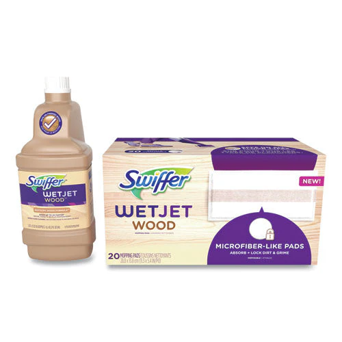 Wetjet System Wood Cleaning-solution Refill With Mopping Pads, Unscented, 1.25 L Bottle - Image 1