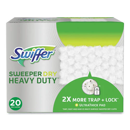 Heavy-duty Dry Refill Cloths, 10.3 X 7.8, White, 20/pack, 4 Packs/carton - Image 1