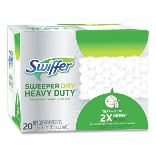 Heavy-duty Dry Refill Cloths, 10.3 X 7.8, White, 20/pack, 4 Packs/carton - Image 2