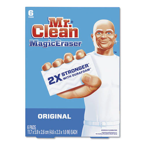 Magic Eraser, 2.3 X 4.6, 1" Thick, White, 6/pack - Image 1