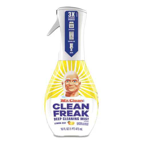 Clean Freak Deep Cleaning Mist Multi-surface Spray, Lemon, 16 Oz Spray Bottle, 6/carton - Image 1