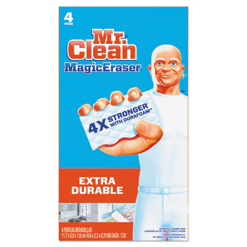 Magic Eraser Extra Durable, 4.6 X 2.4, 0.7" Thick, 4/box - Image 1