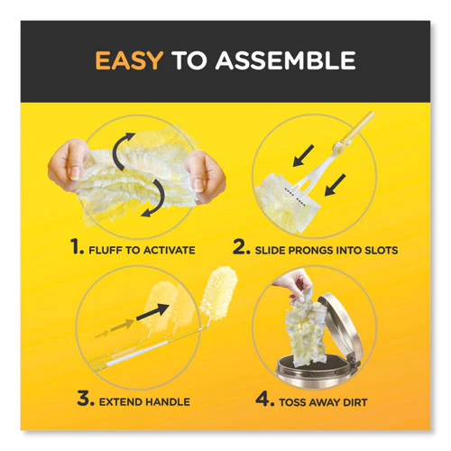Heavy Duty Dusters With Extendable Handle, 14" To 3 Ft Handle, 1 Handle And 3 Dusters/kit - Image 2