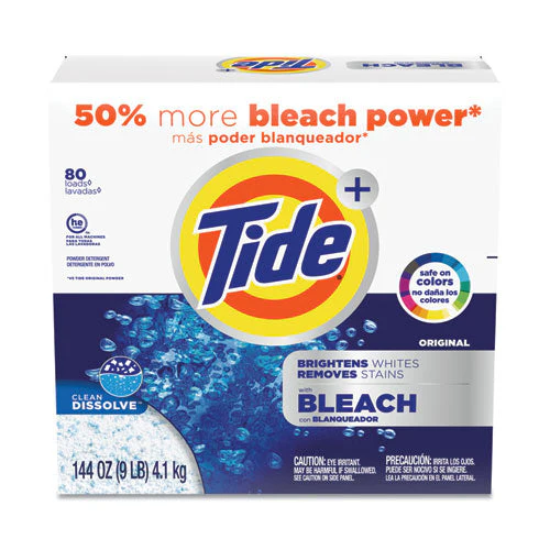 Laundry Detergent With Bleach, Tide Original Scent, Powder, 144 Oz Box, 2/carton - Image 1