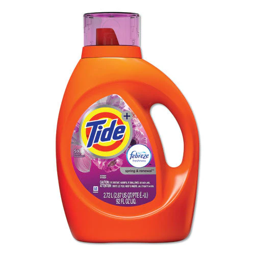 Plus Febreze Liquid Laundry Detergent, Spring And Renewal, 92 Oz Bottle, 4/carton - Image 1