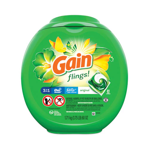 Flings Detergent Pods, Orginal, 81 Pods/tub - Image 1