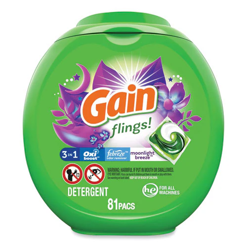 Flings Detergent Pods, Moonlight Breeze, 81 Pods/pack - Image 1