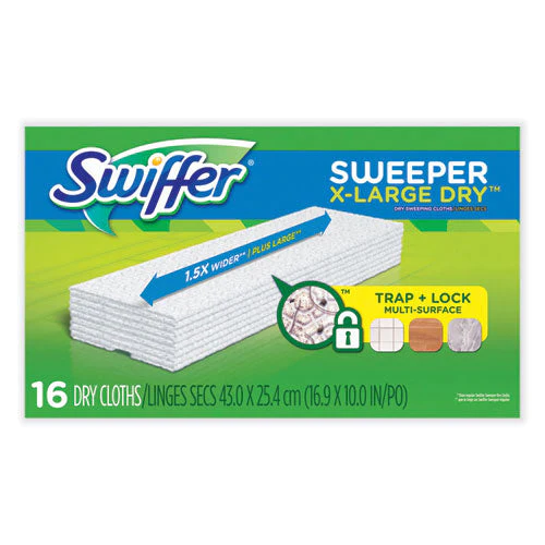 Sweeper Xl Dry Refill Cloths, 16.9" X 9.8", White, 16/box - Image 2