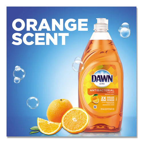 Ultra Antibacterial Dishwashing Liquid, Orange Scent, 28 Oz Bottle, 8/carton - Image 3