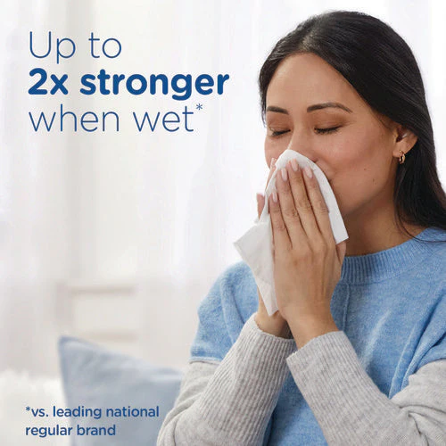 Ultra Soft Facial Tissue, 2-ply, White, 72 Sheets/box, 24 Boxes/carton - Image 2