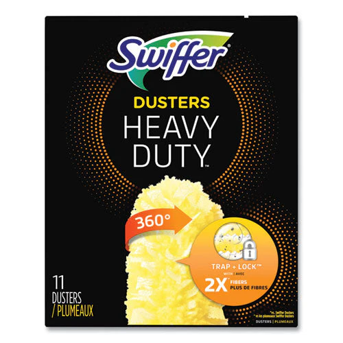 Heavy Duty Dusters Refill, Dust Lock Fiber, 2" X 6", Yellow, 33/carton - Image 1