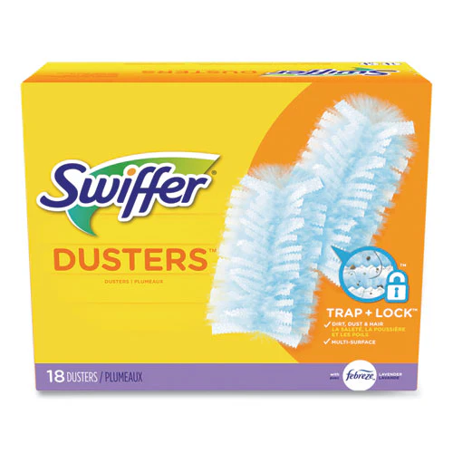 Dusters Refill, Dust Lock Fiber, Lavender Scent, Light Blue, 18/box - Image 1