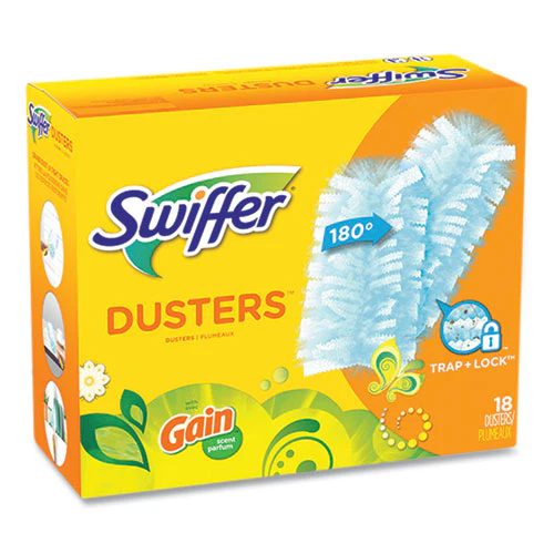 Dusters Refill, Dust Lock Fiber, Blue, Gain Original Scent, 18/pack - Image 1