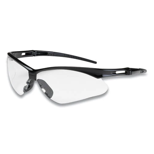Anser Optical Safety Glasses, Anti-fog, Scratch-resistant, Clear Lens, Black Frame - Image 1