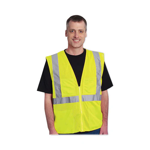 Ansi Class 2 Hook And Loop Safety Vest, 2x-large, Hi-viz Lime Yellow - Image 3