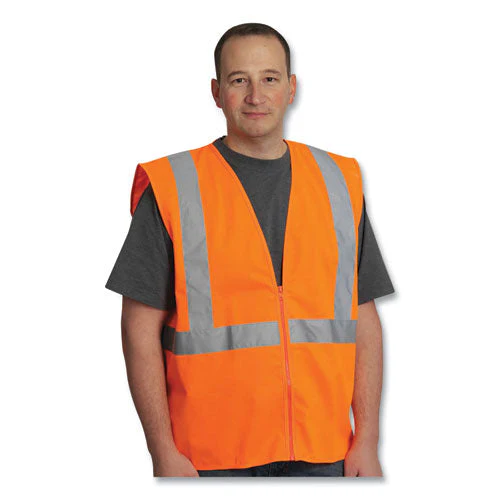 Zipper Safety Vest, 2x-large, Hi-viz Orange - Image 2