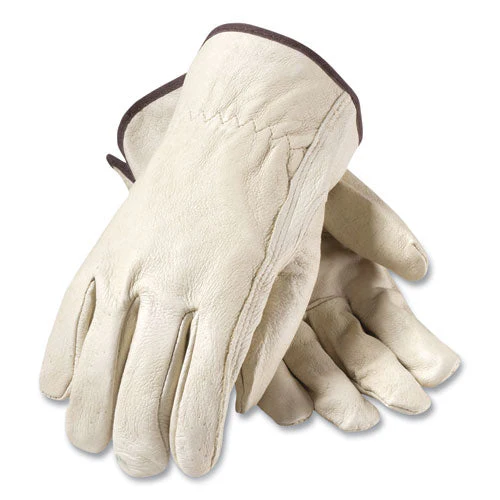 Top-grain Pigskin Leather Drivers Gloves, Economy Grade, X-large, Gray - Image 1