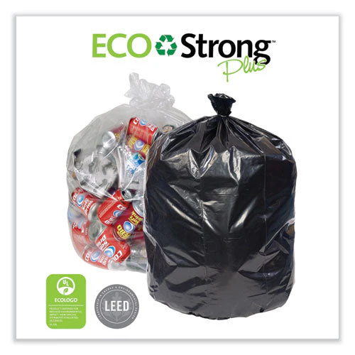 Eco Strong Plus Can Liners, 33 Gal, 13 Mic, 33 X 39, Natural, 250/carton - Image 3