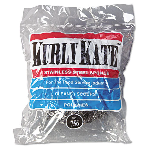 Stainless Steel Scrubbers, Large, 4 X 4, Steel Gray, 12 Scrubbers/pack, 6 Packs/carton - Image 2