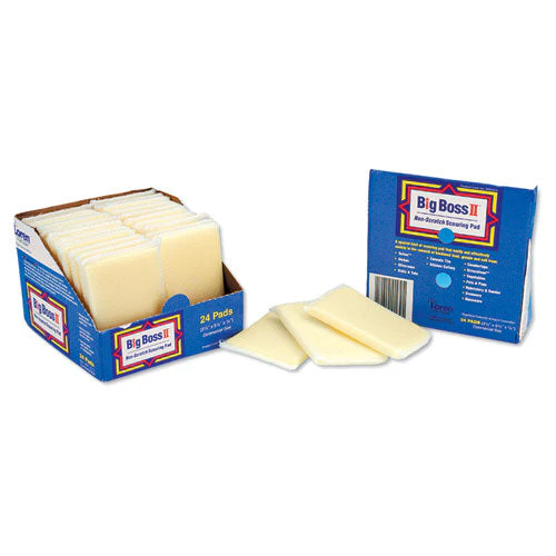 Non-scratch Scouring Pads, 3.5 X 5.5, Yellow, 24/carton - Image 1