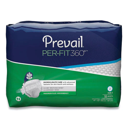 Per-fit360 Degree Briefs, Maximum Plus Absorbency, Size 2, 45" To 62" Waist, 72/carton - Image 1