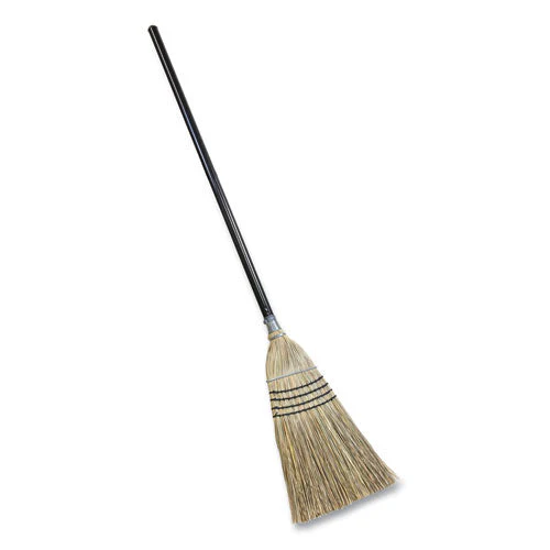 Bulldozer Heavy-duty Outdoor Broom, Natural-fiber Bristles, 54" Overall Length, Black/natural - Image 1