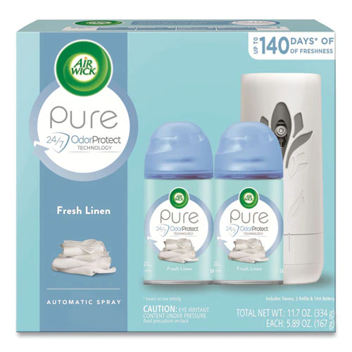 Freshmatic Ultra Automatic Starter Kit, 3.19 X 8.44 X 7.75, White/gray, Fresh Linen, 4/carton - Image 1