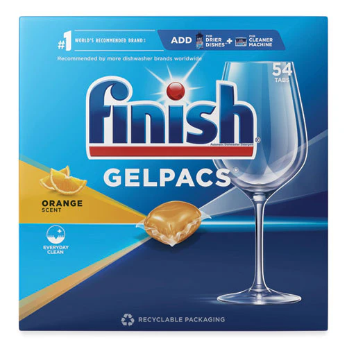 Dish Detergent Gelpacs, Orange Scent, 54/box - Image 1