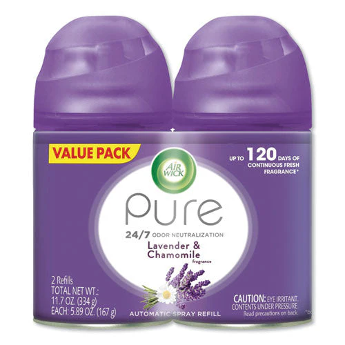 Freshmatic Ultra Spray Refill, Lavender/chamomile, 5.89 Oz Aerosol Spray, 2/pack, 3 Packs/carton - Image 1