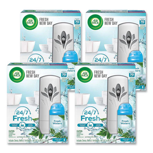Freshmatic Ultra Automatic Starter Kit, 5.94 X 3.31 X 7.63, White, Fresh Waters, 4/carton - Image 1