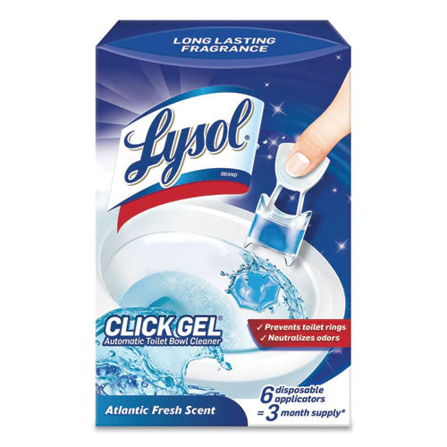 Click Gel Automatic Toilet Bowl Cleaner, Ocean Fresh, 6/box, 4 Boxes/carton - Image 1