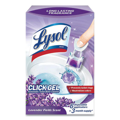 Click Gel Automatic Toilet Bowl Cleaner, Lavender Fields, 6/box, 4 Boxes/carton - Image 1