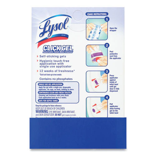 Click Gel Automatic Toilet Bowl Cleaner, Lavender Fields, 6/box, 4 Boxes/carton - Image 3