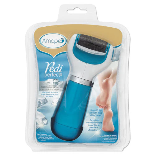 Pedi Perfect Electronic Foot File, Blue/white - Image 1