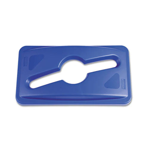 Slim Jim Single Stream Recycling Top For Slim Jim Containers, 12.1w X 21d X 2.75h, Blue - Image 1