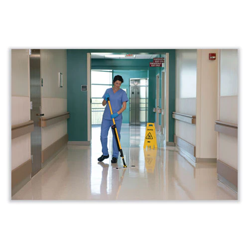 Pulse Microfiber Spray Mop System, 17" Wide Microfiber Head, 52" Yellow Plastic Handle - Image 3