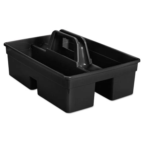 Executive Carry Caddy, Two Compartments, Plastic, 10.75 X 6.5, Black - Image 1