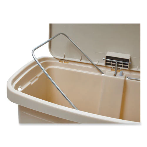 Streamline Resin Step-on Container, Front Step Style, 13 Gal, Polyethylene, Beige - Image 3