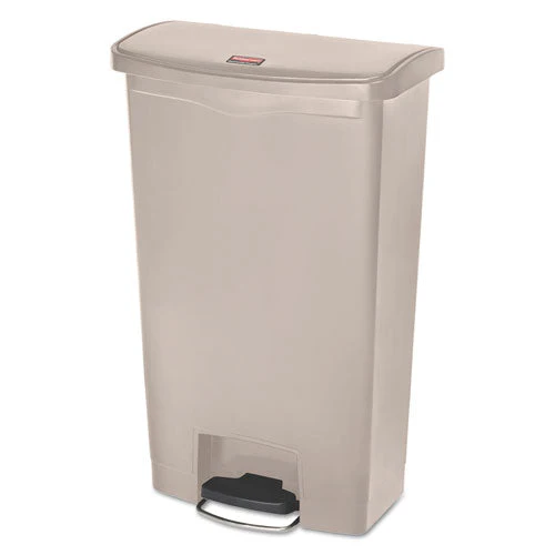 Streamline Resin Step-on Container, Front Step Style, 18 Gal, Polyethylene, Beige - Image 1