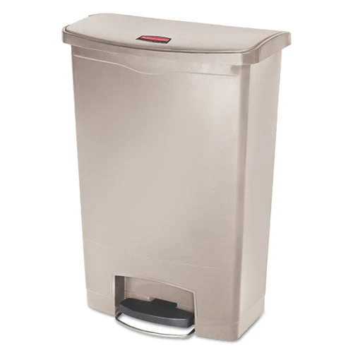 Streamline Resin Step-on Container, Front Step Style, 24 Gal, Polyethylene, Beige - Image 1
