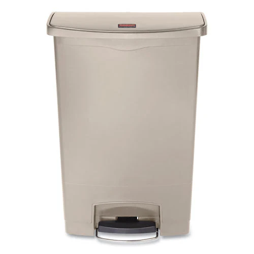 Streamline Resin Step-on Container, Front Step Style, 24 Gal, Polyethylene, Beige - Image 2