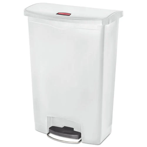Streamline Resin Step-on Container, Front Step Style, 24 Gal, Polyethylene, White - Image 1