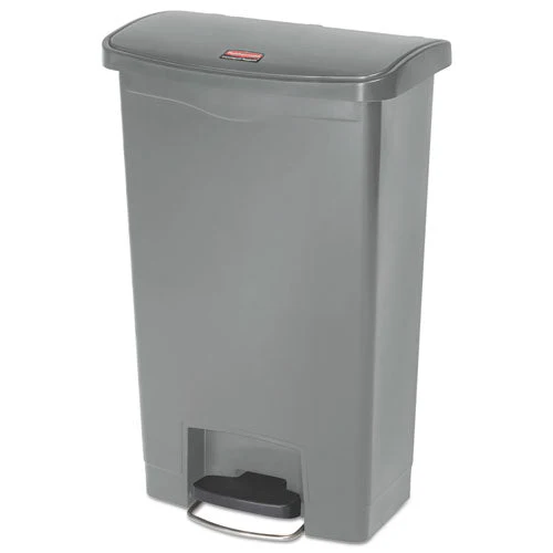 Streamline Resin Step-on Container, Front Step Style, 13 Gal, Polyethylene, Gray - Image 1