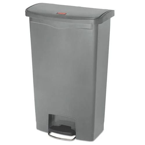 Streamline Resin Step-on Container, Front Step Style, 18 Gal, Polyethylene, Gray - Image 1