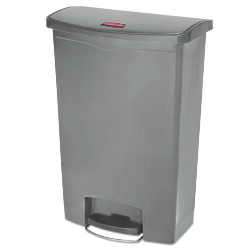 Streamline Resin Step-on Container, Front Step Style, 24 Gal, Polyethylene, Gray - Image 1