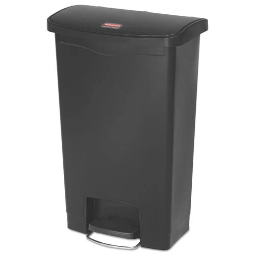 Streamline Resin Step-on Container, Front Step Style, 13 Gal, Polyethylene, Black - Image 1