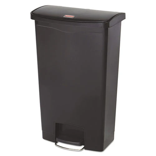 Streamline Resin Step-on Container, Front Step Style, 18 Gal, Polyethylene, Black - Image 1