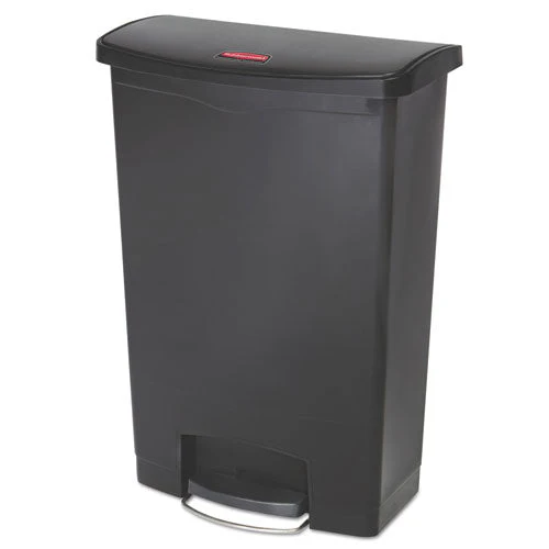 Streamline Resin Step-on Container, Front Step Style, 24 Gal, Polyethylene, Black - Image 1