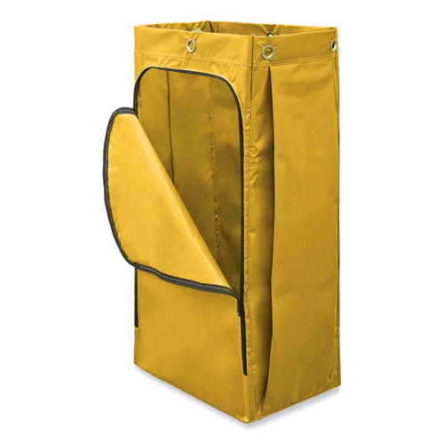 Vinyl Cleaning Cart Bag, 34 Gal, 17.5" X 33", Yellow - Image 2